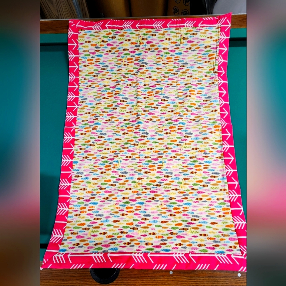 Hand sewn tack and pull style baby blanket